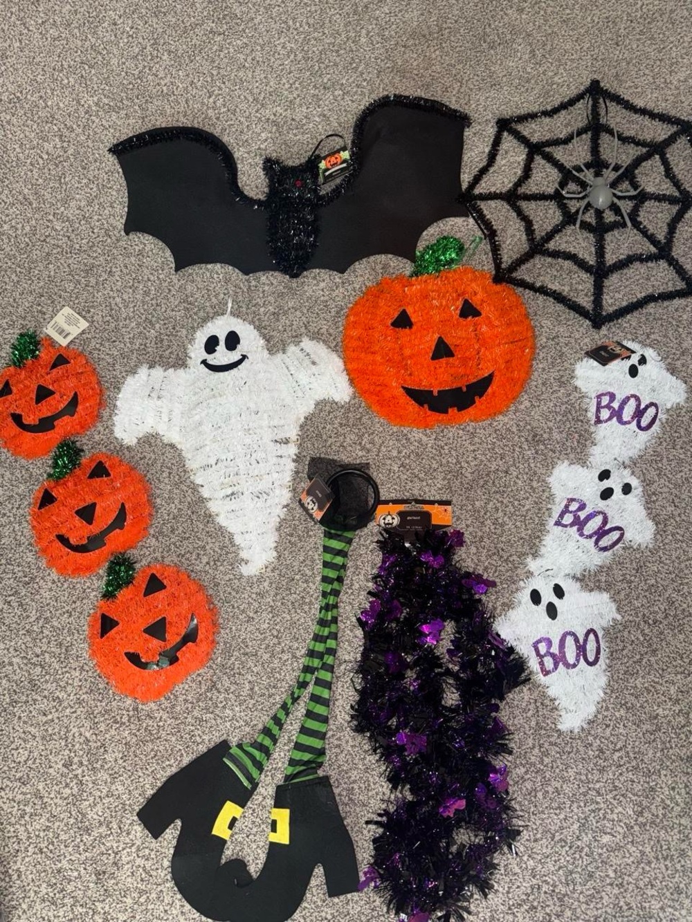 Halloween Accessories Set - Black, Orange, White, Green